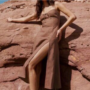 Reformation - Joyce Linen Dress (Rye)